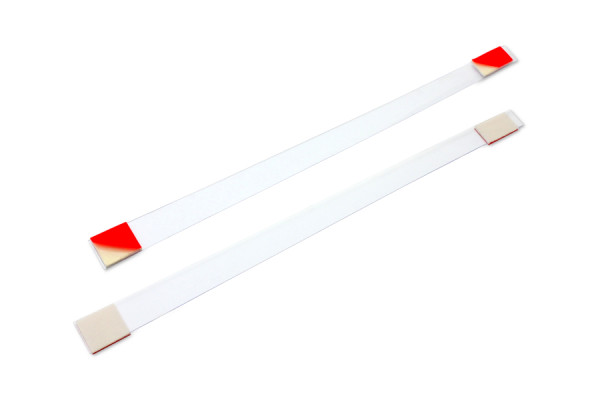 Riiulivoblerid plastist, 152 mm, läbipaistev, 2 kleepuvaga