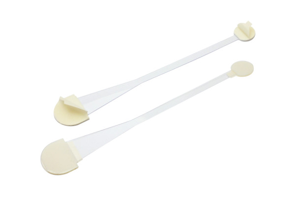 Riiulivoblerid plastikust, 150 mm, läbipaistvad, 2 kleepuvaga