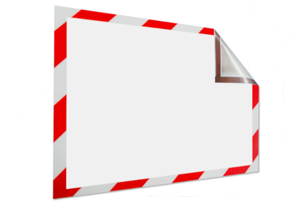 Magnetilised infotahvliraamid formaadile DIN A4, 229 x 315 mm, punane-valge