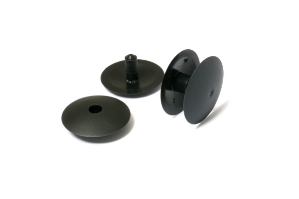 Mini-köitepulgad ekspositsionalustele, plastist, mustad