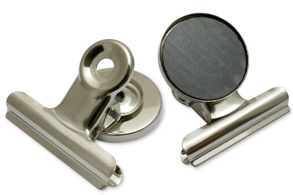 Magnetische Briefklemmer 40 mm breit, vernickelt