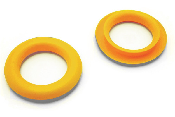 Sõrmeaugu rõngad, plastist, kollased