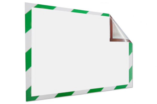 Magnetilised infotahvliraamid formaadile DIN A4, 229 x 315 mm, roheline-valge