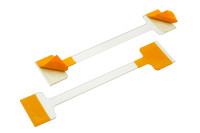 Riiulivoblerid<BR> plastikust, <BR>75 mm, läbipaistvad, <BR>2 kleepuvaga