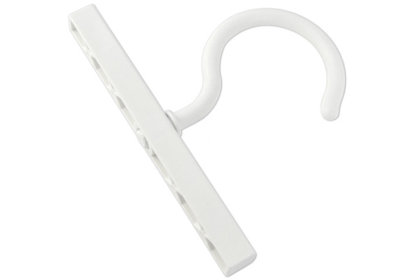 Plastikust näidisekonksud , 78 mm, liuguriga, valged