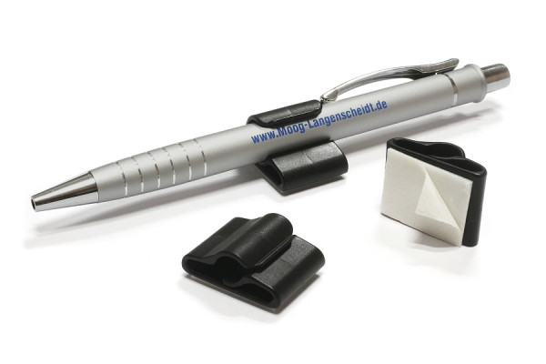 Plasti pliiatsihoidik, isekleepuv, must